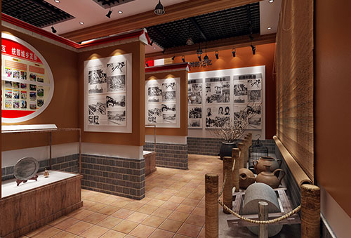 蒸湘传统韵味十足的中式展厅设计效果图