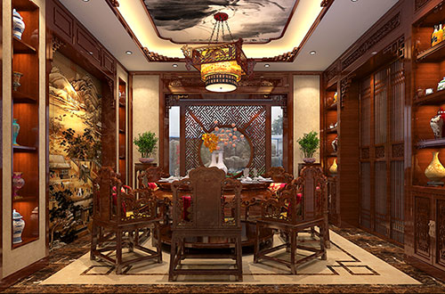蒸湘温馨雅致的古典中式家庭装修设计效果图